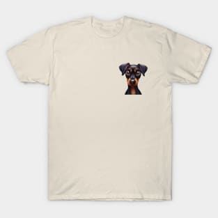 Small Version - Charming Doberman Pinscher Illustration T-Shirt